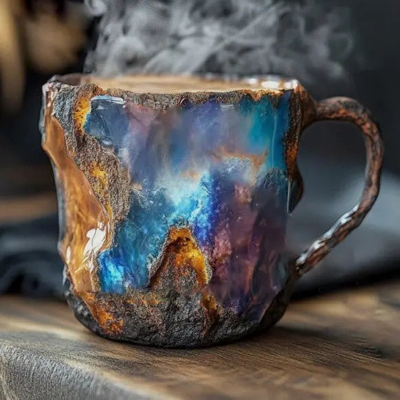 Vaso de café de cristal mineral