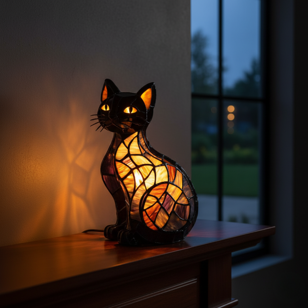 Gato nocturno deslumbrante